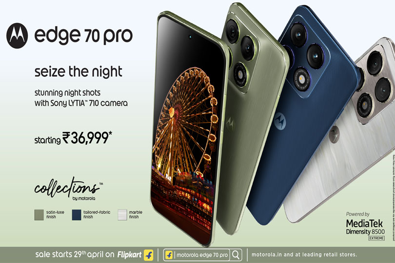 മോട്ടോറോള എഡ്‌ജ്‌ 70 പ്രോ ഇന്ത്യയിൽ അവതരിപ്പിച്ചു.